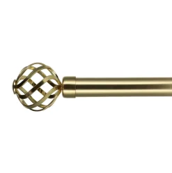 LUANCE Kit de tringle rideau extensible (L120 - L210 cm / D28 mm) Flence Or Outlet