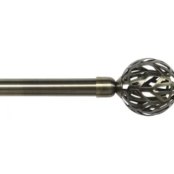 LUANCE Kit de tringle rideau extensible (L120 - L210 cm / D19 mm) Retro Bronze