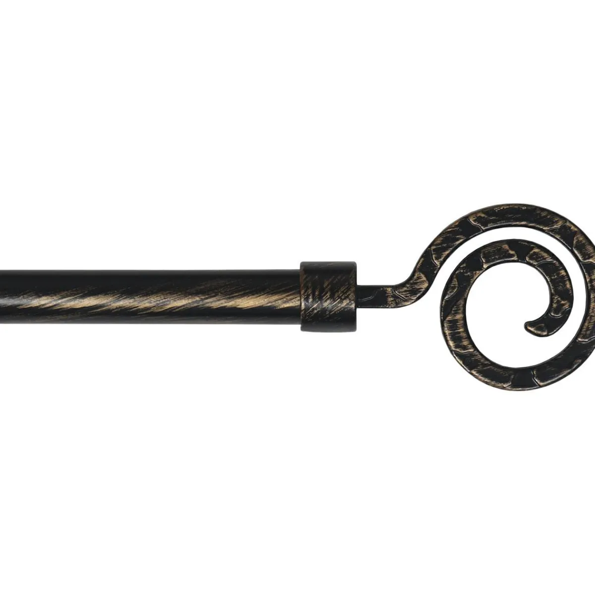 LUANCE Kit de tringle rideau extensible (L120 - L210 cm / D19 mm) Demeure Noir Outlet