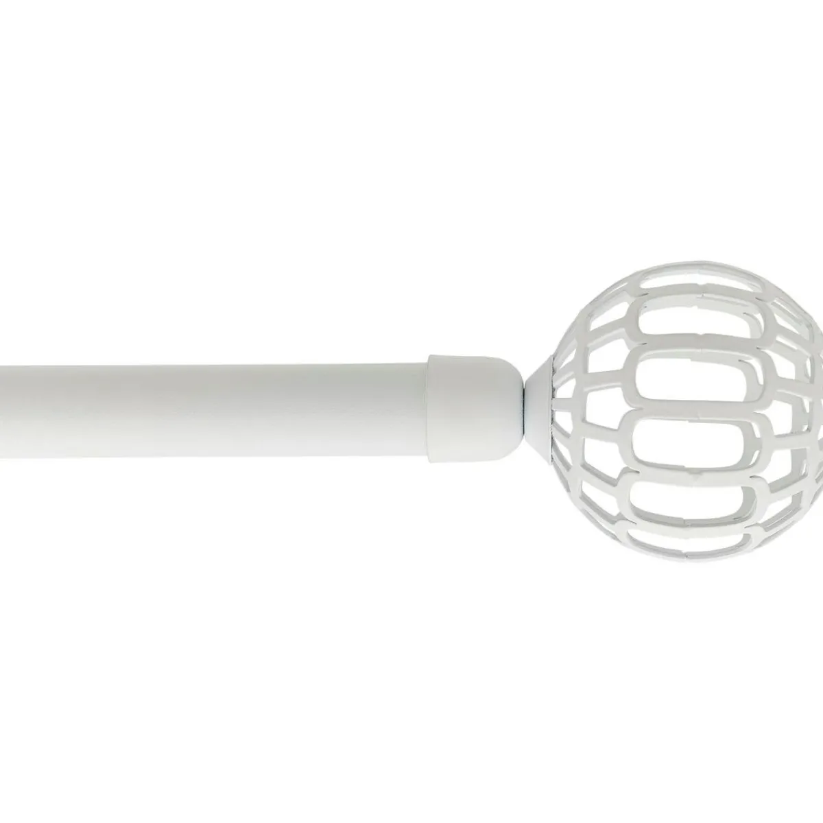 LUANCE Kit de tringle rideau extensible (L120 - L210 cm / D19 mm) Facette mat Blanc New