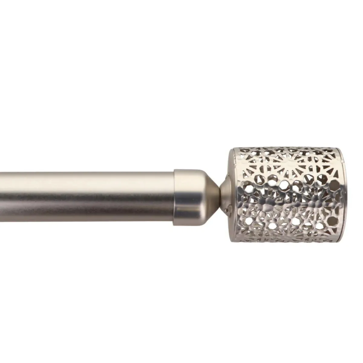 LUANCE Kit de tringle rideau extensible (L210 - L380 cm / D28 mm) Photophore Argent Clearance