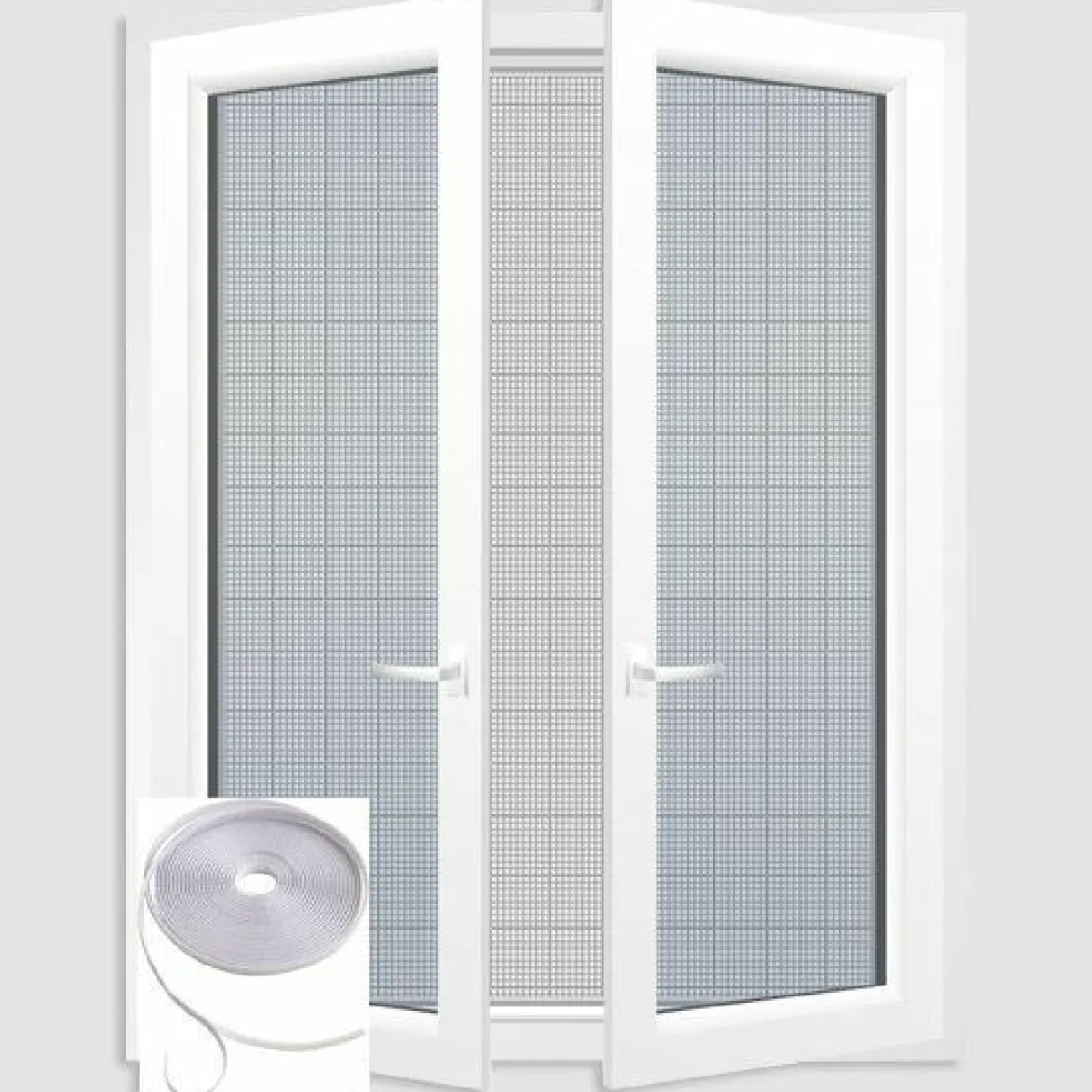 LUANCE Kit moustiquaire fenêtre (180 x 170 cm) Blanc