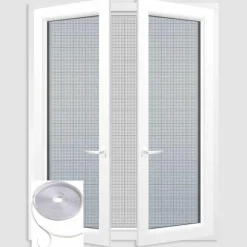 LUANCE Kit moustiquaire fenêtre (130 x 150 cm) Blanc Discount