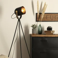 ATMOSPHERA Lampadaire à trépied (H136 cm) Bil Noir Clearance