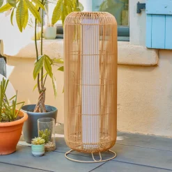 Atmosphera, cru017dateur d'intu017drieur Lampadaire de jardin solaire en corde LED (H78 cm) Loise Beige Naturel Outlet