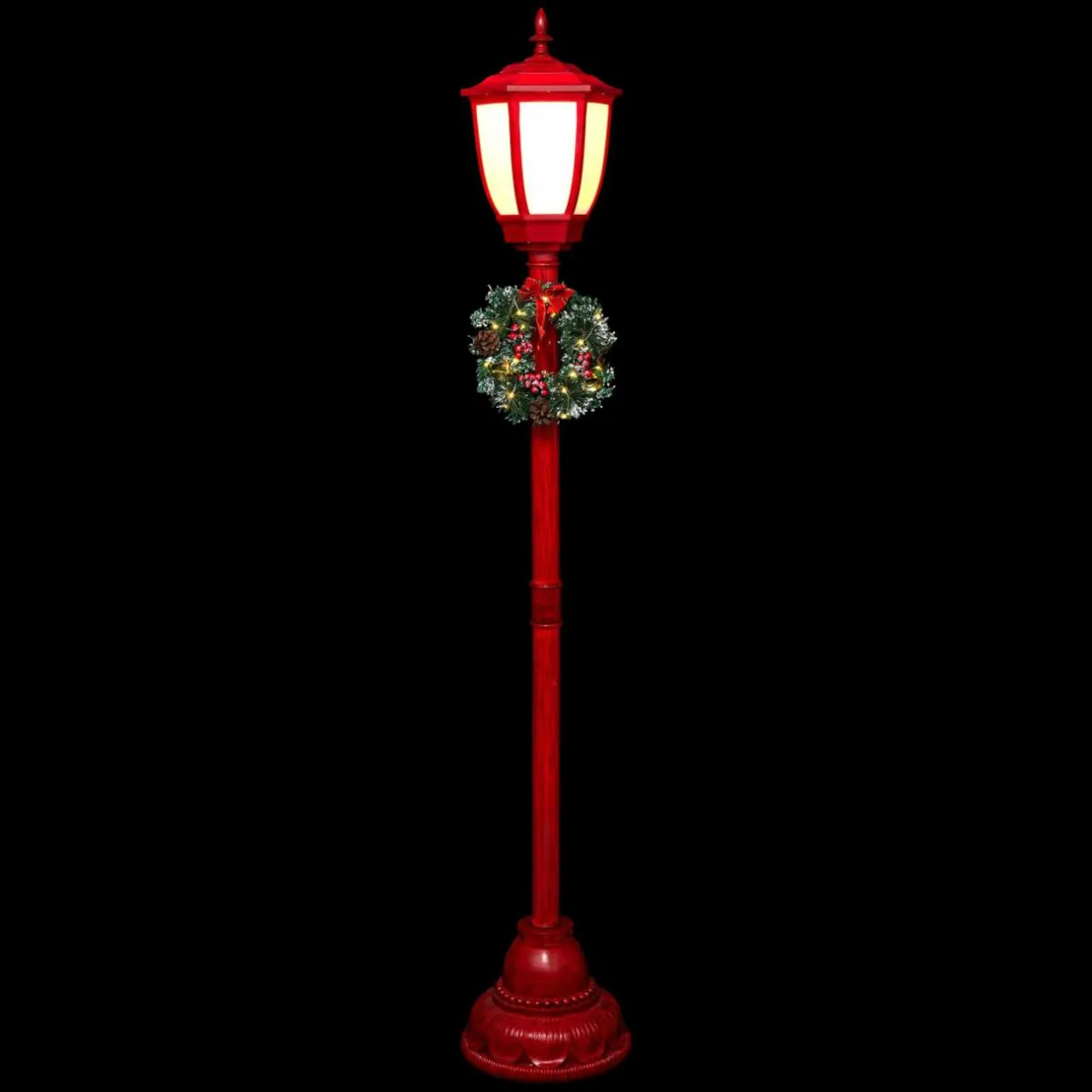 Feeric Lights & Christmas Lampadaire de Noël illuminé (H185 cm) London et Blanc chaud Rouge New