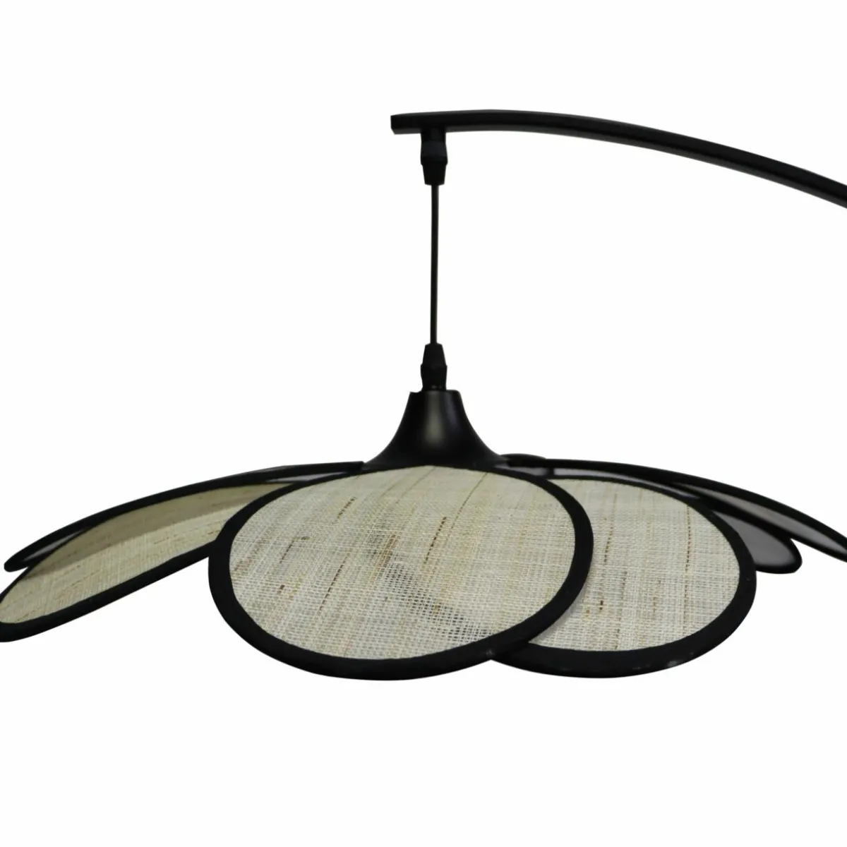 EMINZA Lampadaire design pétale (H156 cm) Teruel Noir Hot