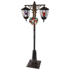 KAEMINGK Lampadaire double illuminé 66 LED (H188 cm) Noël Magique Noir New