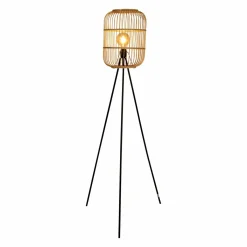 OSTARIA Lampadaire sur trépied bambou (H152 cm) Hanoi beige Naturel New
