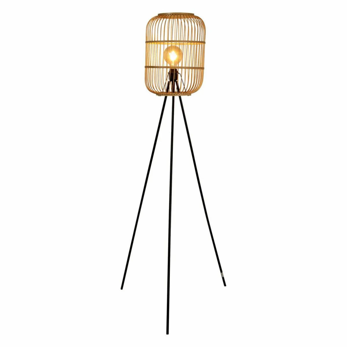 OSTARIA Lampadaire sur trépied bambou (H152 cm) Hanoi beige Naturel New