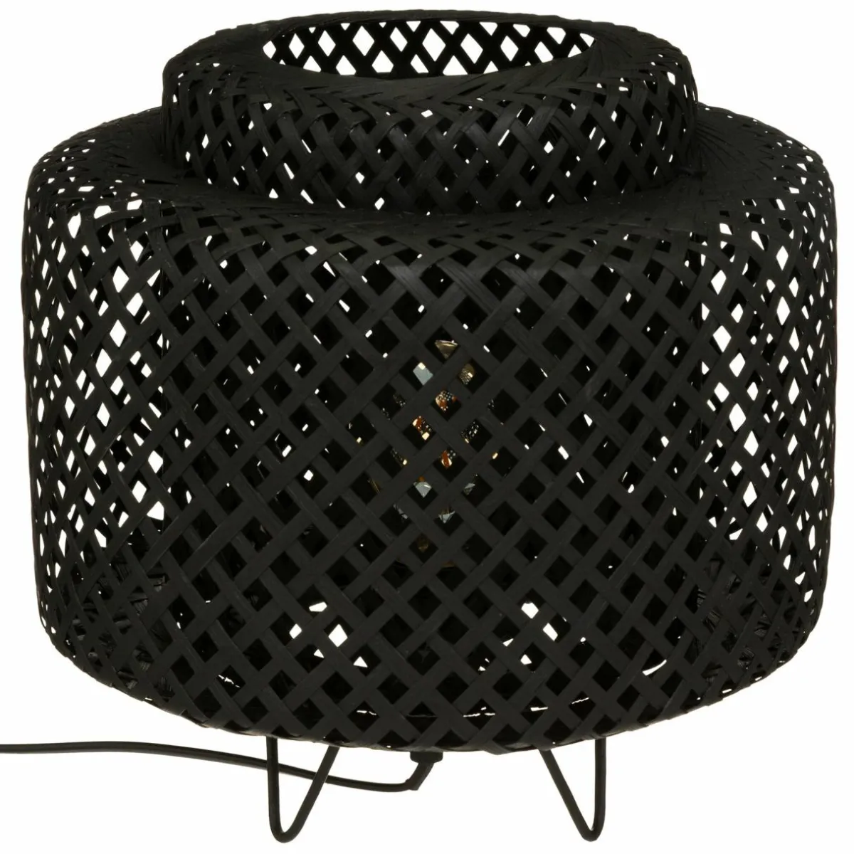 ATMOSPHERA Lampe à poser bambou (H27 cm) Liby Noir Hot