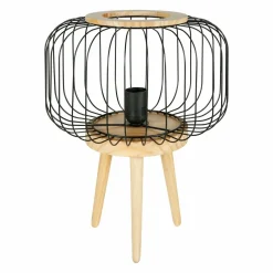 OSTARIA Lampe à poser bois et métal (H38 cm) Cicerone Noir Sale