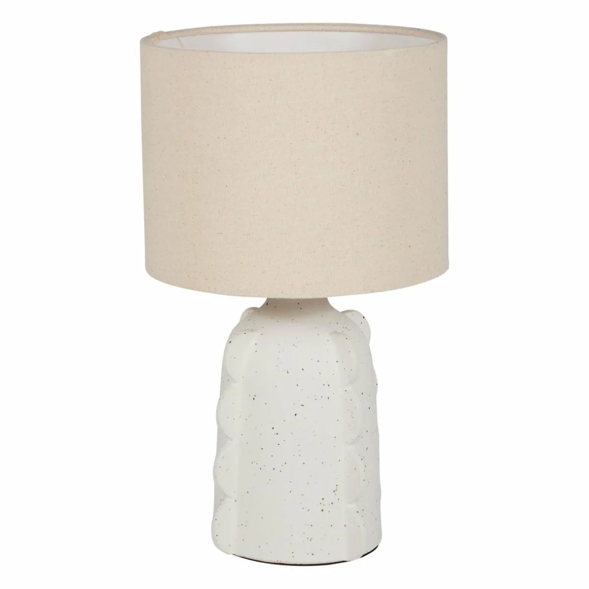 OSTARIA Lampe à poser céramique et lin (H34,5 cm) Aurora he Blanc Sale