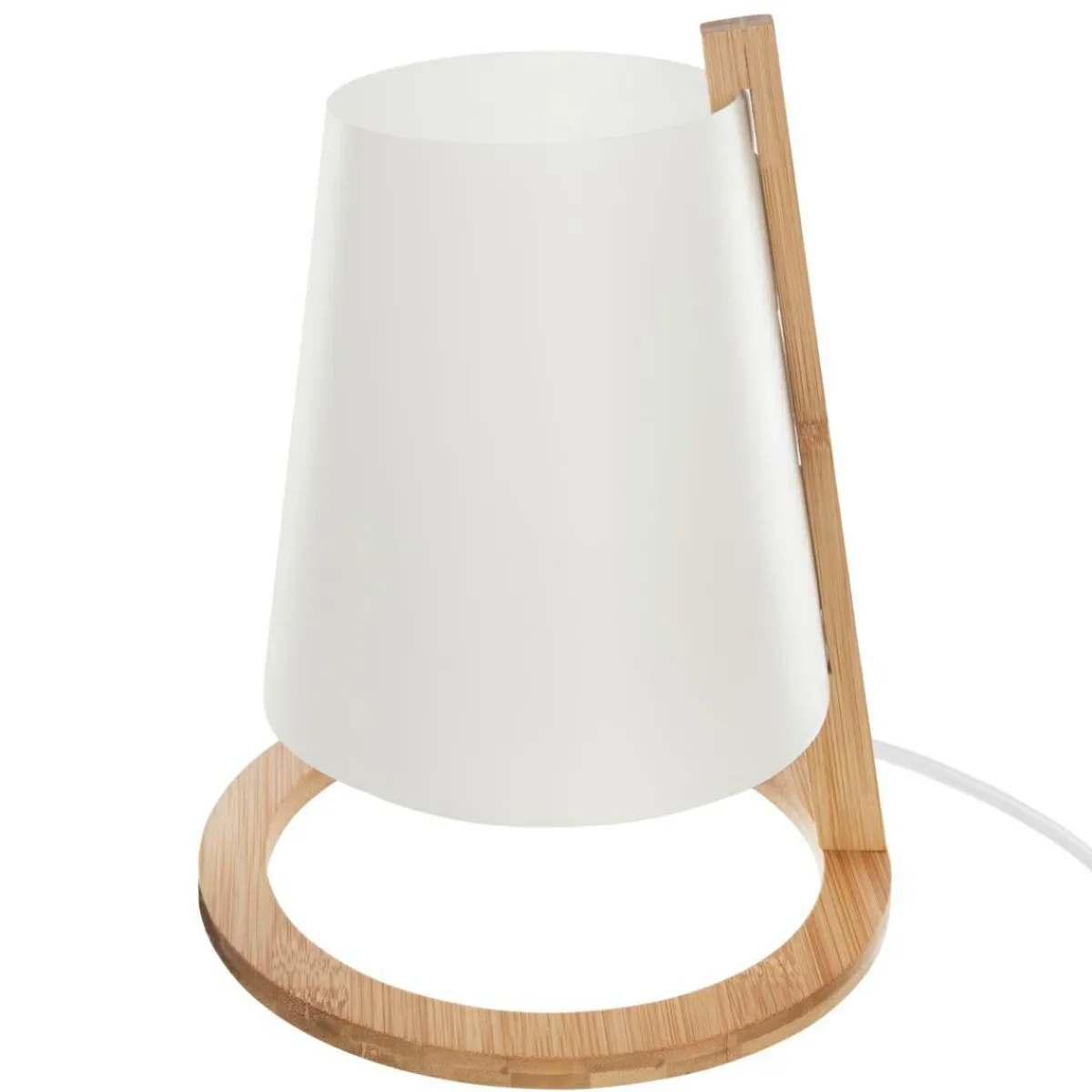 ATMOSPHERA Lampe à poser en bois (H26 cm) Roni he Blanc Best