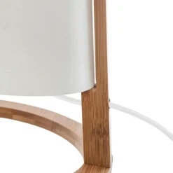 ATMOSPHERA Lampe à poser en bois (H26 cm) Roni he Blanc Best