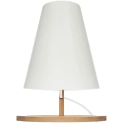 ATMOSPHERA Lampe à poser en bois (H26 cm) Roni he Blanc Best