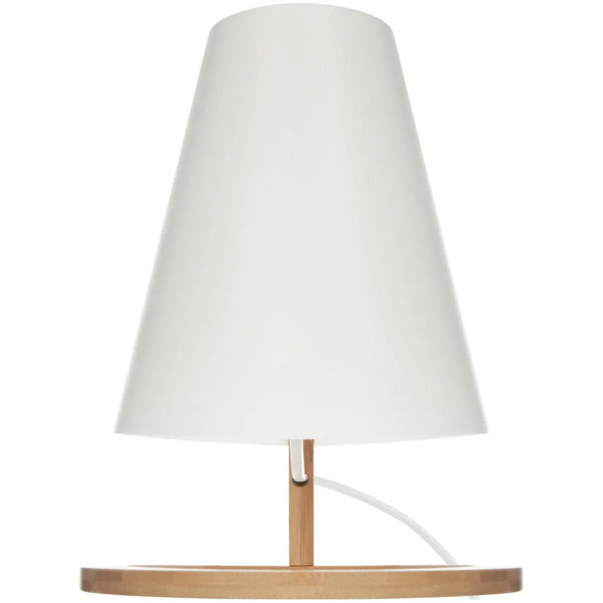 ATMOSPHERA Lampe à poser en bois (H26 cm) Roni he Blanc Best