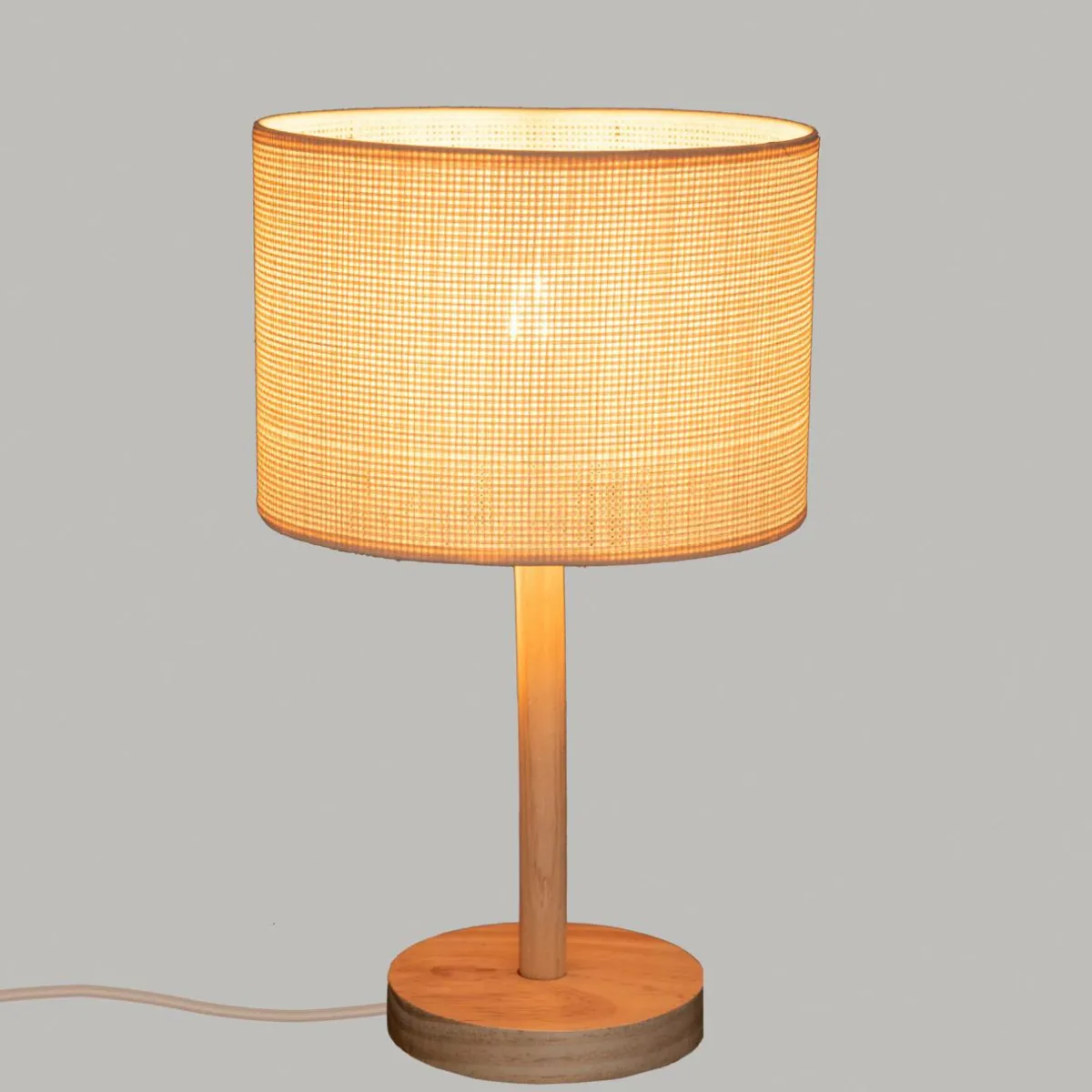 ATMOSPHERA Lampe à poser en bois (H42 cm) Della Beige Online