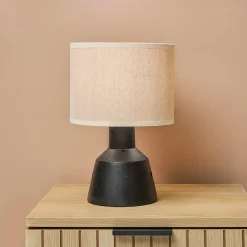 OSTARIA Lampe à poser en ciment (H29 cm) Portland et beige Noir Clearance