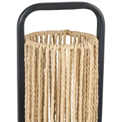 OSTARIA Lampe à poser en Corde et Métal (H37 cm) Tanzanie et beige Noir Sale