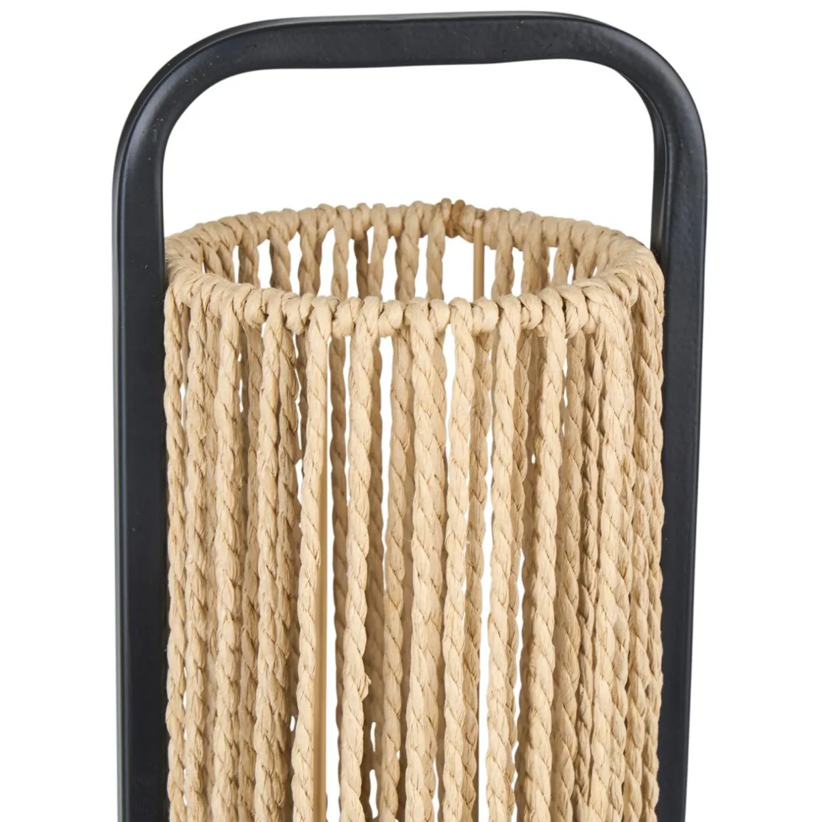 OSTARIA Lampe à poser en Corde et Métal (H37 cm) Tanzanie et beige Noir Sale