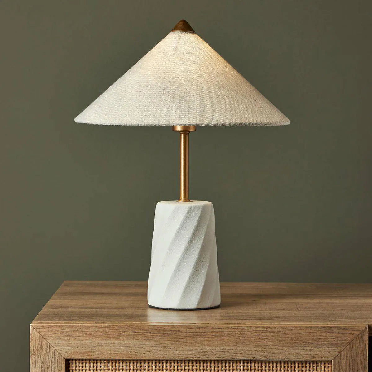 OSTARIA Lampe à poser en céramique (H37 cm) Fiamma he Blanc Best