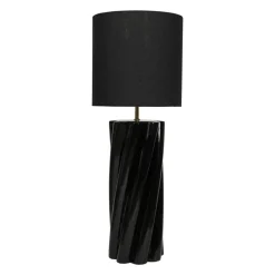 OSTARIA Lampe à poser en Céramique (H104 cm) Twist e Noir Sale