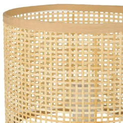 OSTARIA Lampe à poser en métal et bambou (H35 cm) Amphore Beige Best