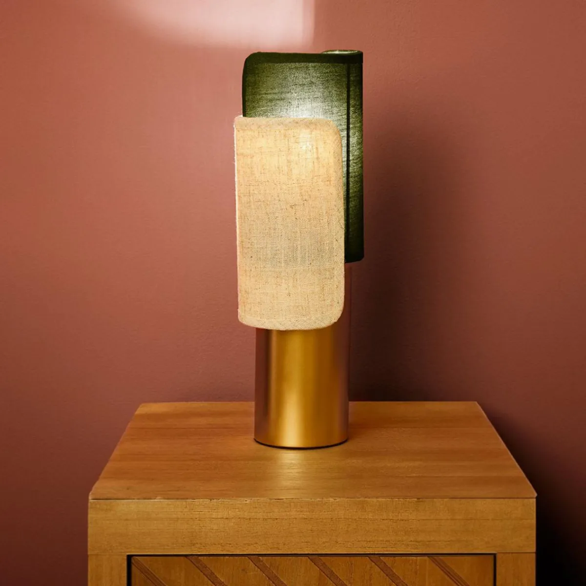 OSTARIA Lampe à poser en métal (H28 cm) Bourgeon e Vert Best