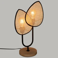 ATMOSPHERA Lampe à poser en rotin (H44 cm) Olme Beige Discount