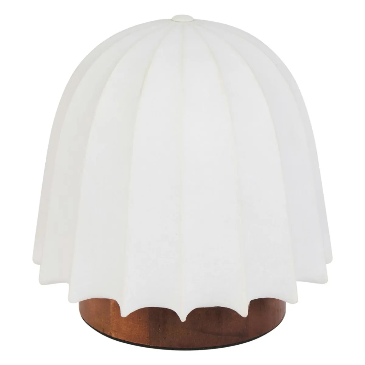 OSTARIA Lampe à poser en Tissu et Métal (H19 cm) Marcel Marron New