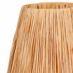 OSTARIA Lampe à poser en verre et corde (H40 cm) Haddock Naturel Discount