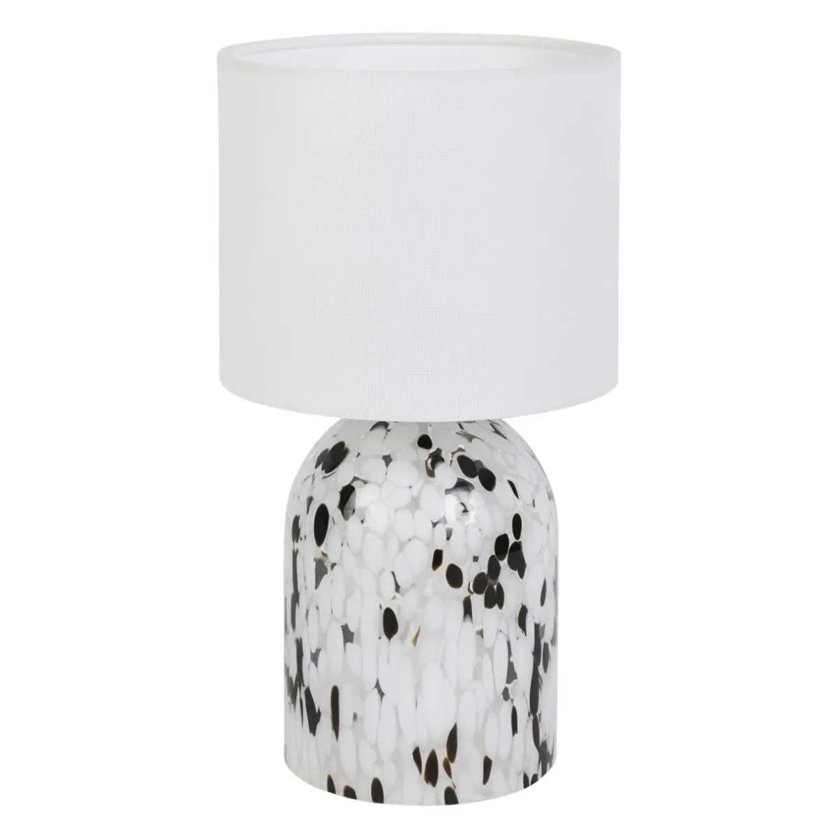 OSTARIA Lampe à poser en Verre et Lin (H31 cm) Pepper e Noir Online