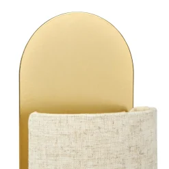 OSTARIA Lampe à poser métal et lin (H27 cm) nella Or Best