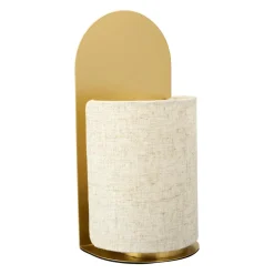 OSTARIA Lampe à poser métal et lin (H27 cm) nella Or Best