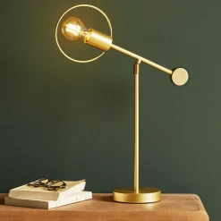 OSTARIA Lampe à poser métal (H47 cm) Métées Or Discount