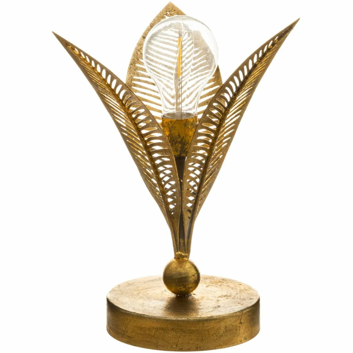 ATMOSPHERA Lampe à poser métal LED (H25 cm) Feuille Or New