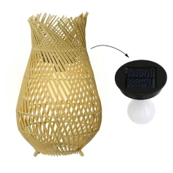#N/A Lampe de jardin solaire LED (H36 cm) Tropical - Naturel Beige Outlet