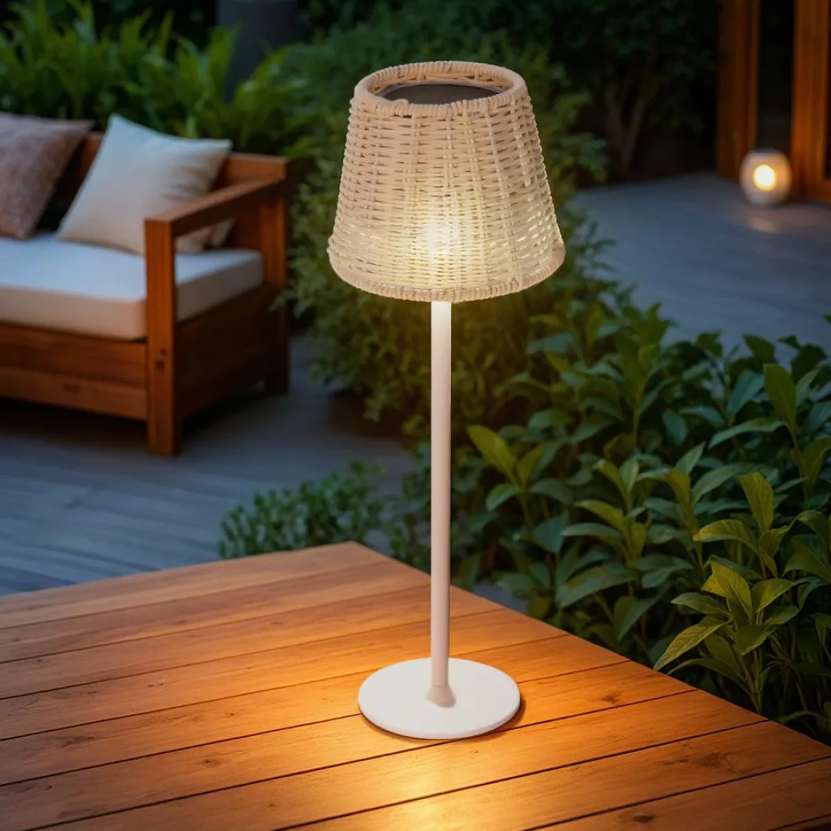 KAEMINGK Lampe de table extérieure solaire LED (H38 cm) Marylebone Blanc Online