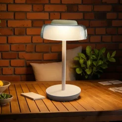 #N/A Lampe de table sans fil rechargeable USB 18 LED (H28 cm) Tribeca Blanc Best