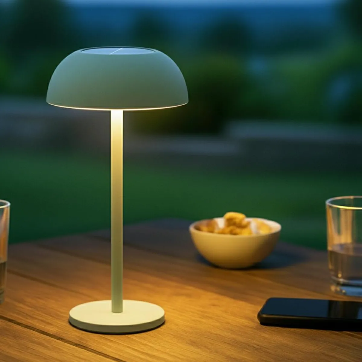 KAEMINGK Lampe de table solaire 100 lumens (H33 cm) Malibu Vert menthe New
