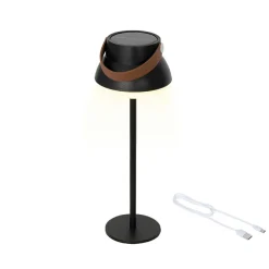 KAEMINGK Lampe de table solaire 100 lumens (H36 cm) Tokyo Noir New
