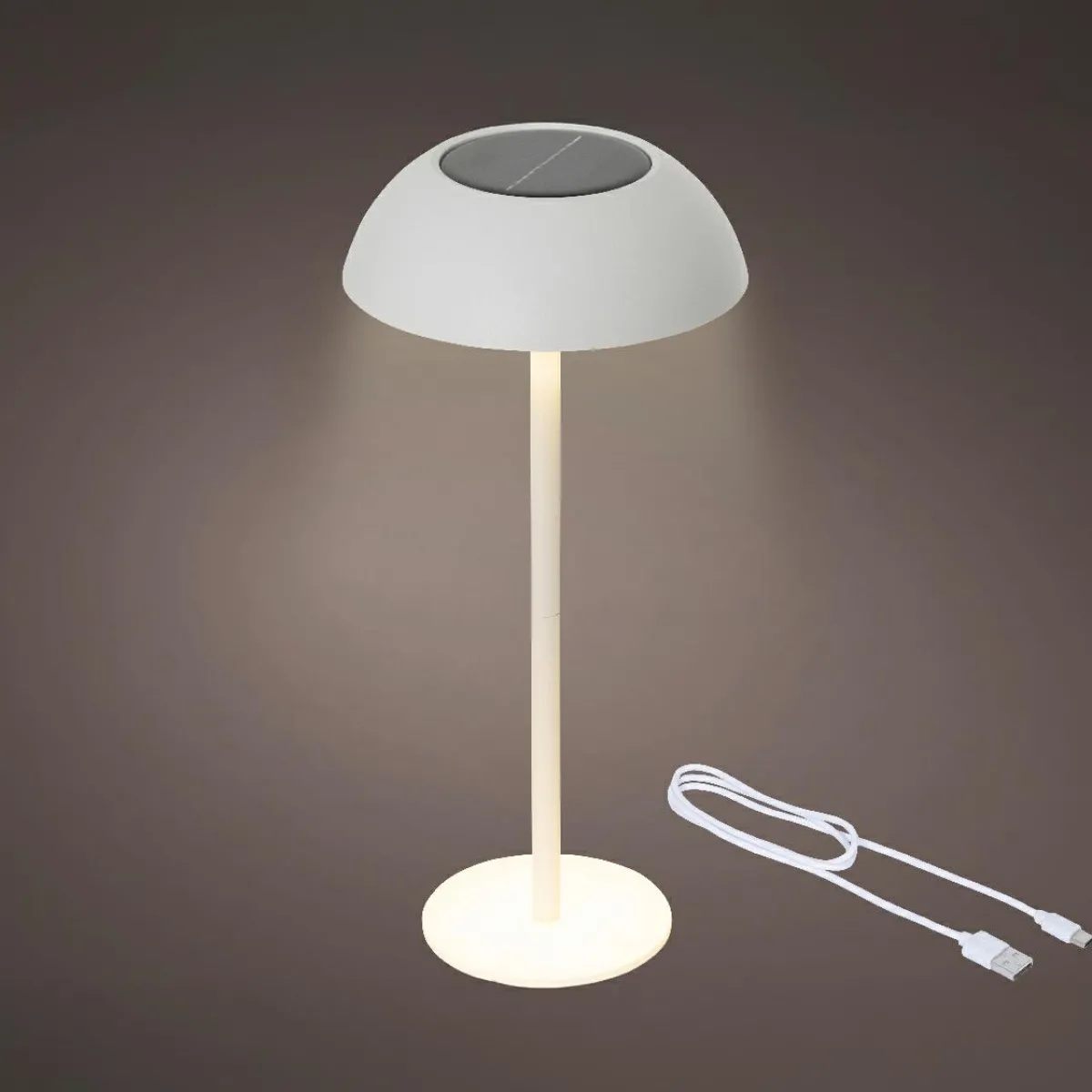 KAEMINGK Lampe de table solaire 100 lumens (H33 cm) Malibu Blanc Outlet