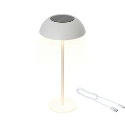 KAEMINGK Lampe de table solaire 100 lumens (H33 cm) Malibu Blanc Outlet