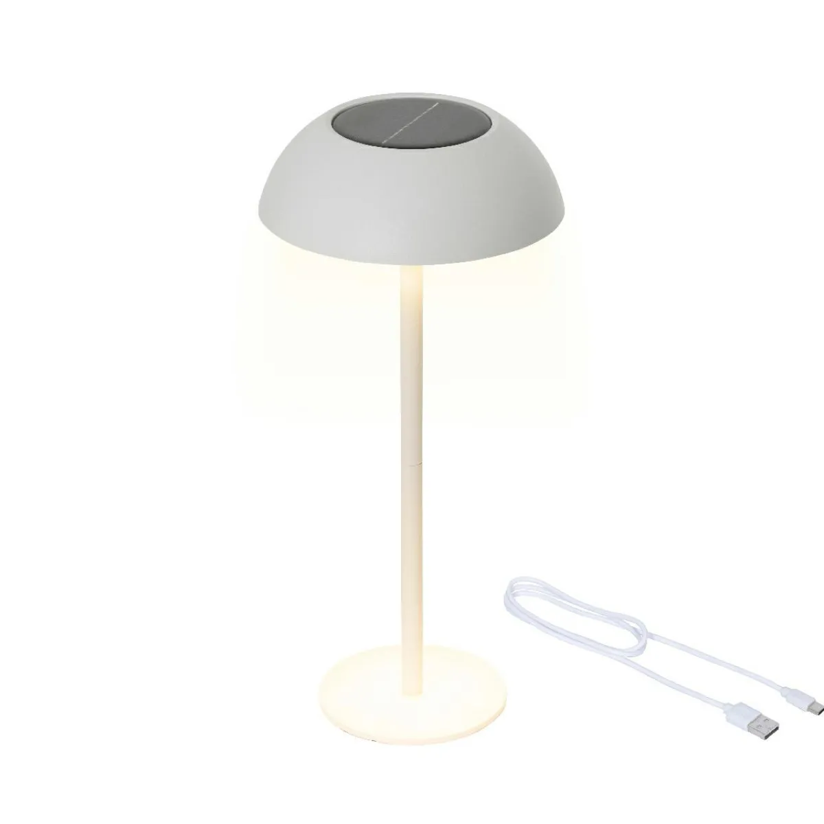 KAEMINGK Lampe de table solaire 100 lumens (H33 cm) Malibu Blanc Outlet