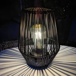 #N/A Lampe de table solaire LED (H23 cm) Calabre Noir Outlet