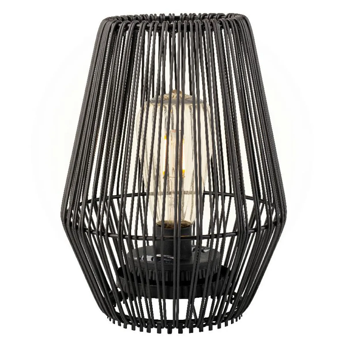 #N/A Lampe de table solaire LED (H23 cm) Calabre Noir Outlet