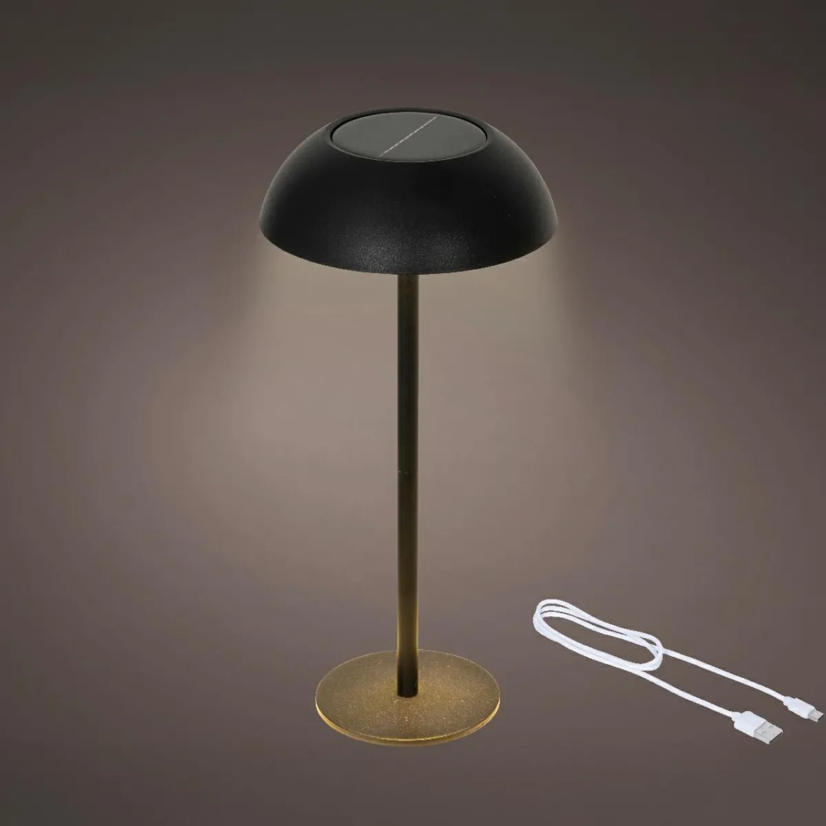KAEMINGK Lampe de table solaire LED (H33 cm) Malibu Noir Discount