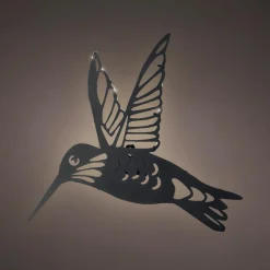 KAEMINGK Lampe murale solaire en métal (L31,5 cm) Colibri Noir Hot