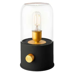 #N/A Lampe tempête sans fil rechargeable USB (H20 cm) Noir Discount
